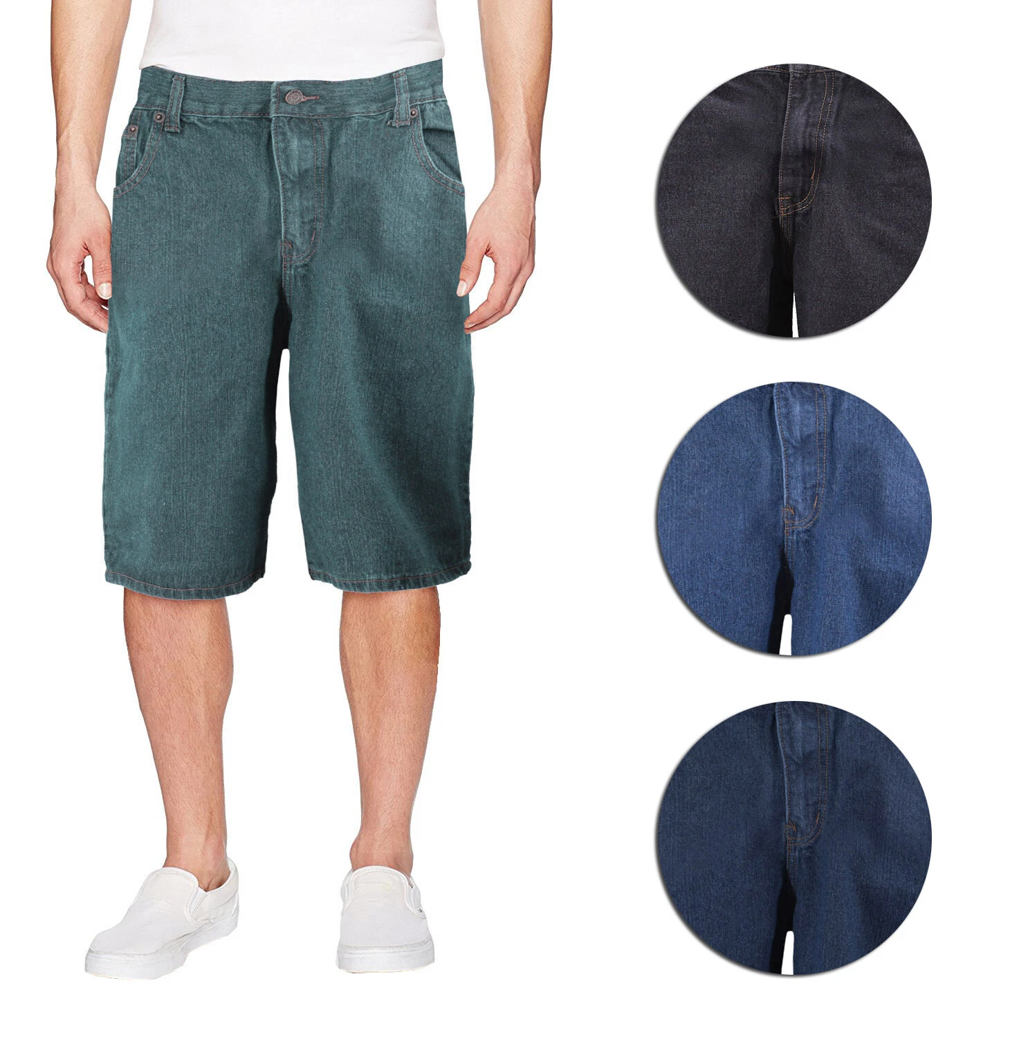 Men's Cotton Premium Quality Relaxed Fit Casual Denim Jean Carpenter Shorts