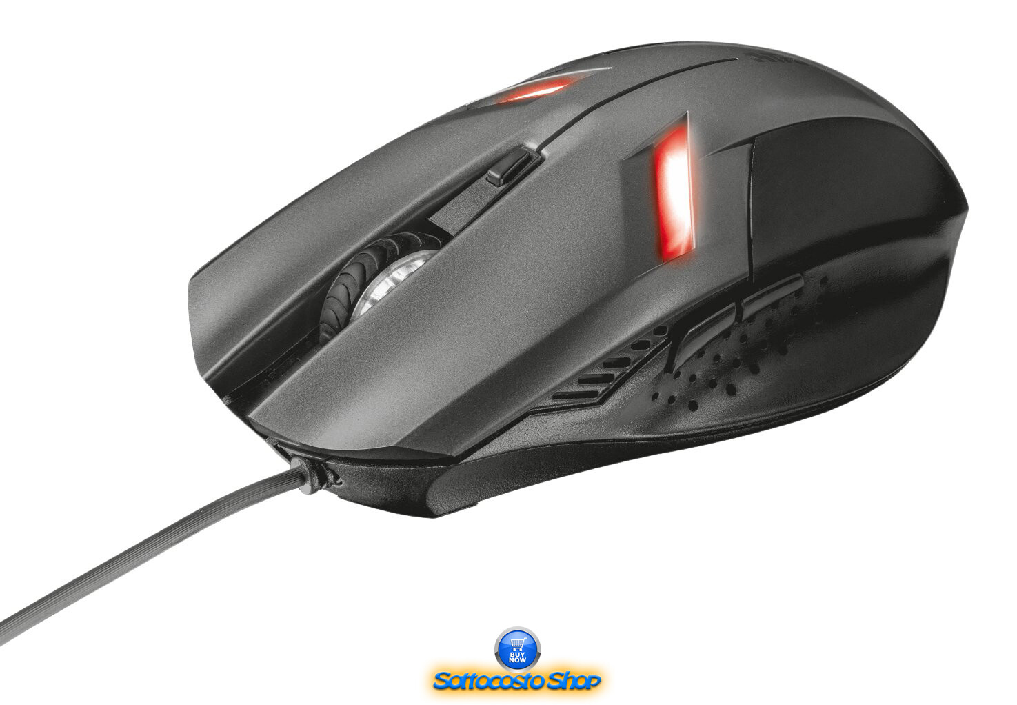 MOUSE DA GAMING TRUST ZIVA 21512 GIOCO 800 A 2000 DPI PC WINDOWS LED ROSSI USB