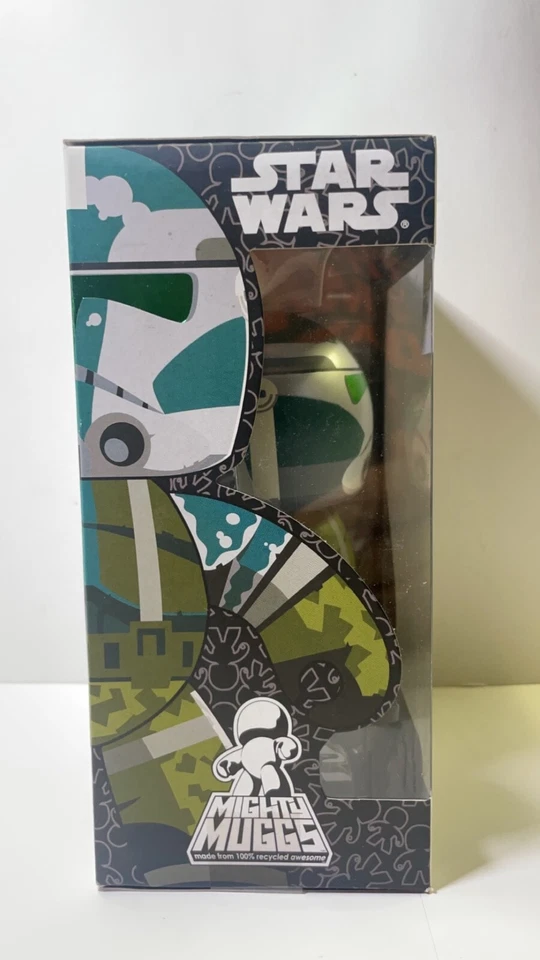 Figura de vinilo 2008 exclusiva de Star Wars Commander Gree Mighty Muggs de Hasbro Foto 3 de 4