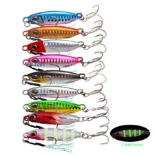9x Lead Jigging Fishing Lures Offshore Micro Butterfly Jig for Tuna Snapper Bass