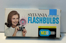 SYLVANIA BLUE DOT M3B Flashbulbs Vintage Box of 12 Blue Bulbs NOS Camera Equip