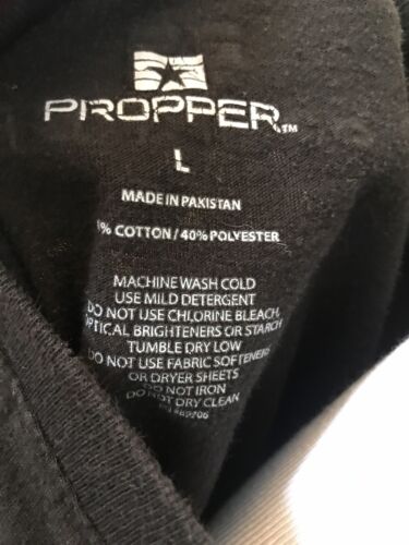 Propper Men’s Black Cotton Blend Crew Neck T-Shirt Size L - Picture 7 of 7