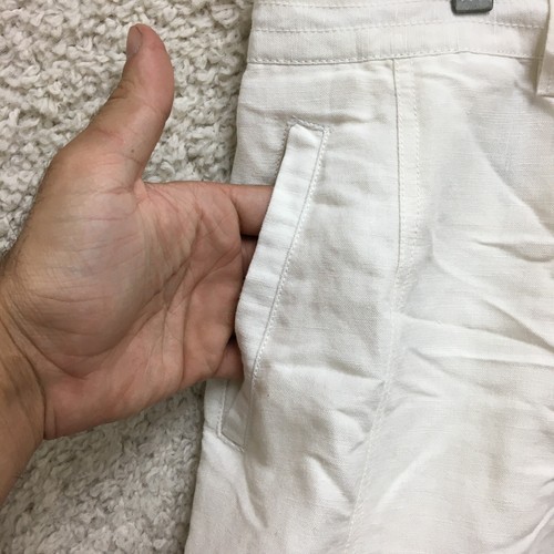 Cubavera Shorts 40 Adult White Chino Linen Pockets Flat Front Casual Modern Mens - Picture 4 of 12
