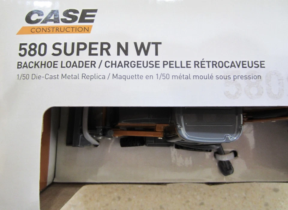 Case 580 Super N WT Backhoe Loader Diecast 1:50 Scale Model - ERTL ZFN14991 - Image 2 of 3