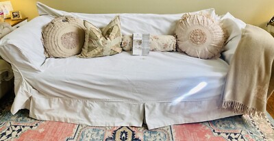 Rachel Ashwell Couture T-ARM SQUISHY SOFA White Upholstery