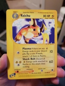 Raichu - 61/165 Expedition Base Set - Rare Pokemon Card - Near Mint
