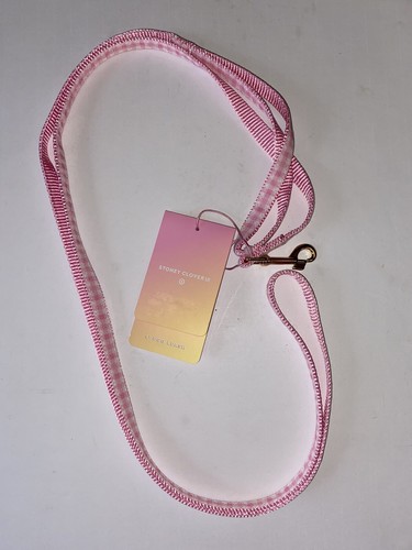 Stoney Clover Lane 6' Six Foot Pet Leash Pink White Check Checkered Gigham