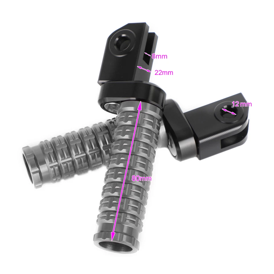 Reposapiés delanteros clavija para Aprilia RS660 Tuono 660 RSV4 de fábrica 2021-2022 gris Foto 3 de 4