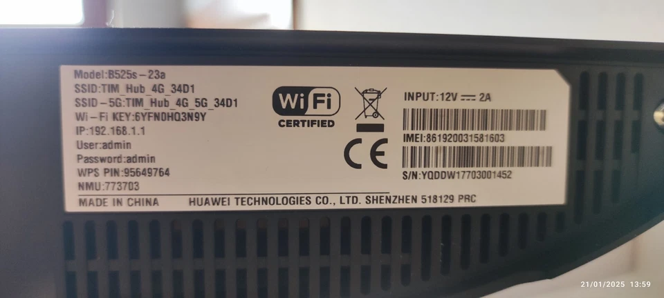 Modem/router Huawei 4G+ B525S-23A   - Nero - Immagine 4 di 4