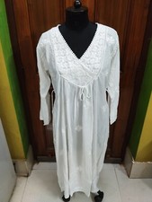 ANGRAKHA HANDMADE S M L XL 2XL 100 COTTON TOP KURTI ETHNIC CHIKAN EMBROIDERY