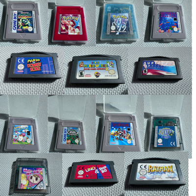 Gamboy Classic, Gameboy Color, Gameboy Advance Spiele GB, GBC, GBA Handheld Game
