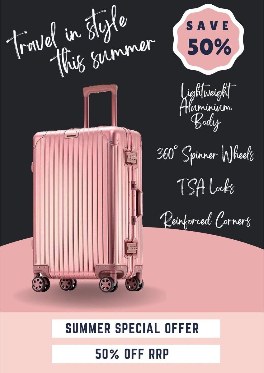 20inch Rose Gold style Aluminium carry on Cabin Suitcase Hand