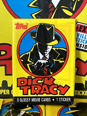 1990 TOPPS DICK TRACY Hit Movie   PACK 8 Cards 1 Sticker MADONNA IMPORT SEALED!