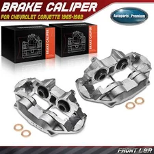 Pair Front Brake Calipers w/ Aluminum Pistons for Chevrolet Corvette 1965-1982