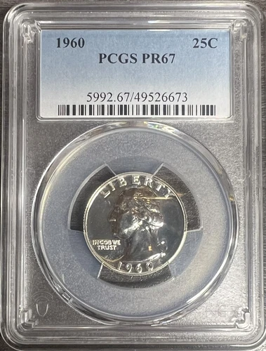 1960 Silver Proof Washington Quarter PCGS PR67