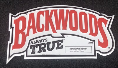 Backwoods sign embossed tin real authentic original tobacco cigar advertising