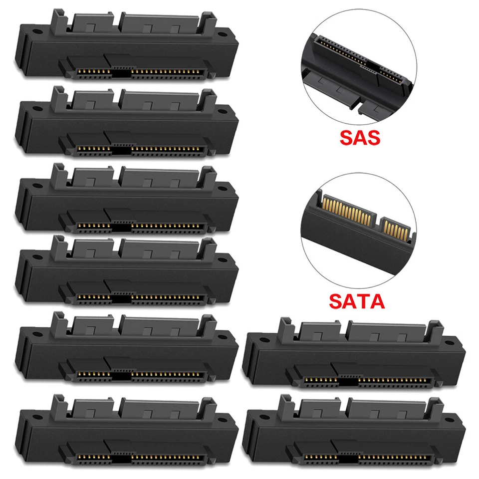 8x SAS to SATA 22-pin Male Converter SFF-8482 Female HDD Hard Drive Raid Adapter - Image 3 of 4