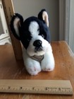 Yomiko Classics Boston Terrier Dog Plush Toy Stuffed Animal Black & White 11" — photo 1