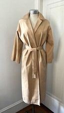Vintage 1970's Halston Sand Ultrasuede Wrap Coat With Belt
