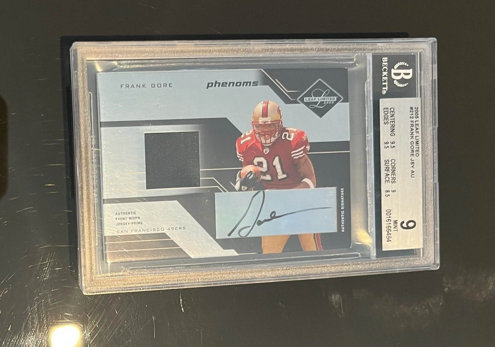 Frank Gore Leaf Limited #212 Signed Jersey