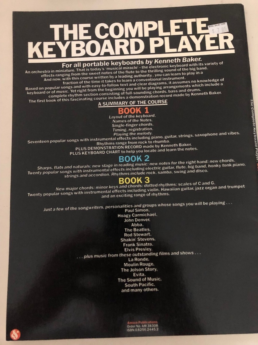 Beginner Piano Books For Adults "The Complete Piano Player: Book 3" By Kenneth Baker - Paperback In Very Good Condition Intermediate Piano Sheet Music - Foto 5