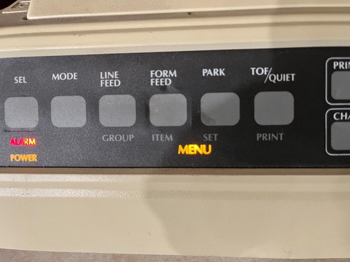 Okidata Microline 320 9-Pin Dot Matrix Printer GE5253P Beige Powers On Vintage - Picture 4 of 12