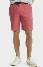 NWT JOHNNIE-O 79 NEAL STRETCH TWILL 9" SHORTS IN MALIBU RED SZ 36