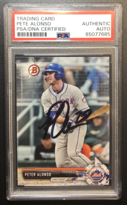 2017 Bowman Draft Pete Alonso Signed Autographed ROOKIE Card #BD 