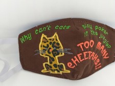 Child size, Handmade reusable cotton Face Mask with filter pocket.