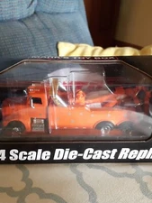 1/64 Pete 385 Orange Wrecker Tow Truck SpecCast