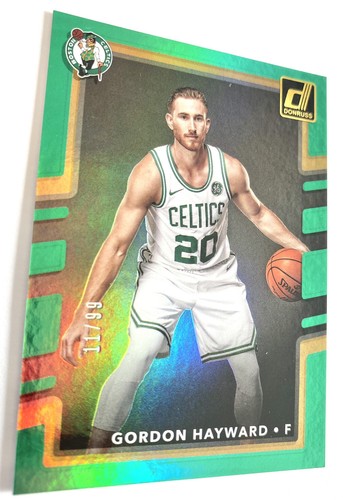 2017 Panini Donruss Basketball Holo Green Laser Gordon Hayward #10