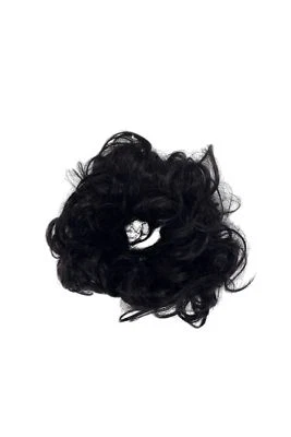 Postiche Cheveux Synthétiques Scrunchy Élastique pour Queue de Cheval Brun Foncé - Photo 1/3