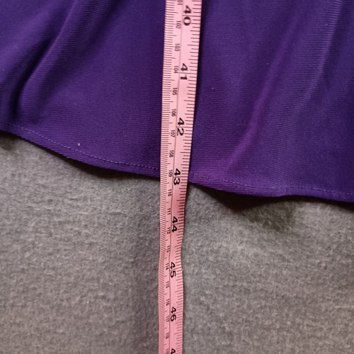 NW Connections Women's 14W Cocktail Dress Sleeveless Ruched Purple Stretch Party - Picture 14 of 18