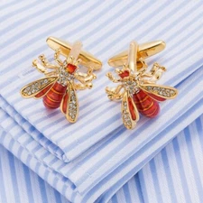 Bee Shape Vintage Men Cufflinks Jewelry Classic Cuff Link 1 Pair of Shirt Links