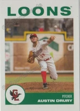 2019 Great Lakes Loons Austin Drury RC Rookie Los Angeles Dodgers