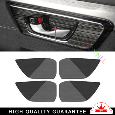 Inner Door Bowl Sticker Trim 4PCS For Honda CRV CR-V 2017-20-2022 Black Titanium
