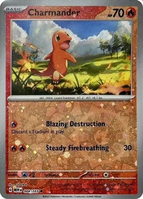 Charmander (Reverse Cosmos Holo) (Costco Exclusive) 004/165 Pokemon NM
