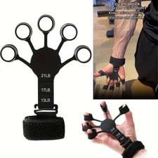 5 Finger Hand Grip Strengthener Silicone Wrist Trainer Finger Exercise Tool UK
