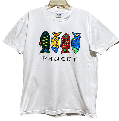 Phuket Thailand Graphic Tee Tourist Travel Fish Art Beachy Surf Souvenir Mens M