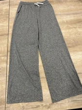 Vuori Pants Small Fit Black Heather Halo Essential Wideleg Lounge VW4023 Gray