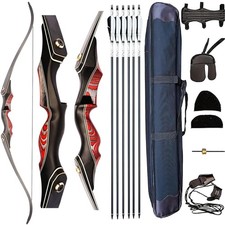 Recurve Bow and Arrow Set, Newset Professional Aldults Archery Hunting Bow Ki...