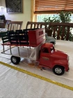 Tonka 1956 Lumber Truck w/ Two Interchangeable Beds Pressed Steel 17” Fine Shape