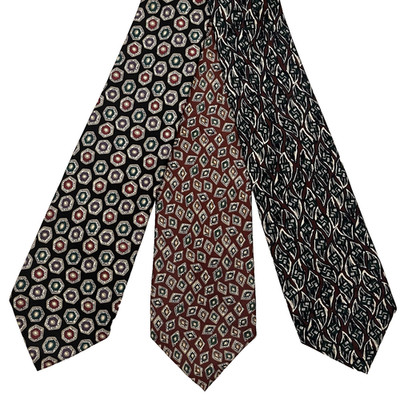 Vintage Robert Talbott Silk Tie Men 3.5'' Lot of 3 Carmel Valley Geometric Bundle