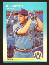 1987 FLEER UPDATE B.J. Surhoff ROOKIE RC Baseball Card #U-115. rookie card picture