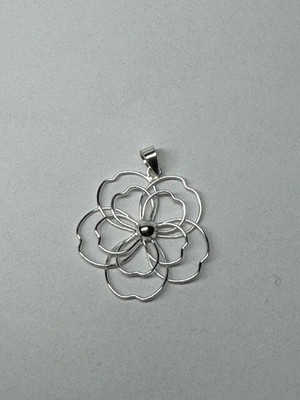 Damen Anhänger Sterling Silber 925 Kleeblatt Blume