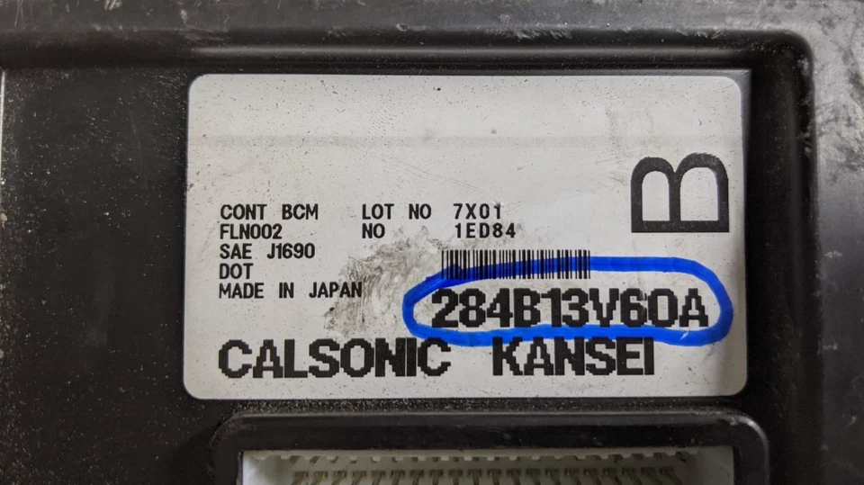 OEM 2007 08 INFINITI FX35 FX45 CARROCERÍA MÓDULO DE CONTROL COMPUTADORA BCM BCU 284B13V60A Foto 2 de 2