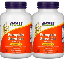 Now Foods Pumpkin Seed Oil 1000mg Soft-gels, 200-Count 100X2