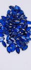 80 pieces 9x4.5mm Marquise Shaped Saphire Blue Synthetic STones — photo 1