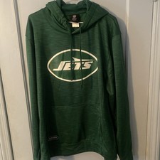 New York Jets Combine Authentic Hoodie Green Mens XL Used