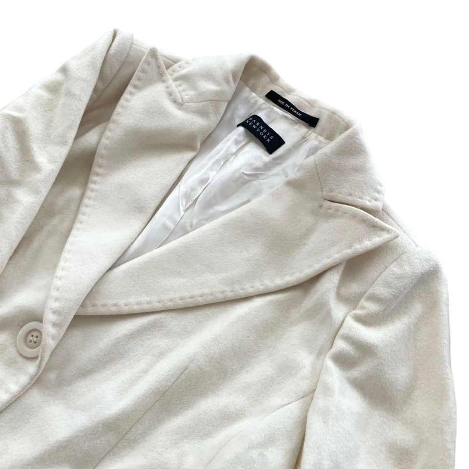 Abrigo Chester BARNEYS NEWYORK Loro Piana Lana Blanco Largo Talla 38 Foto 4 de 4